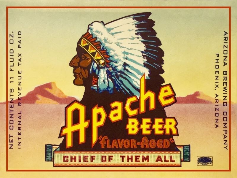 Apache Beer of Phoenix, Arizona NEW Metal Sign 24