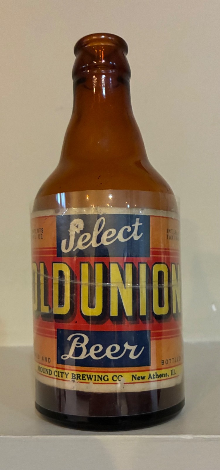 Scarce IRTP Old Union Select Beer steinie bottle:  Mound City Brewing Co, IL
