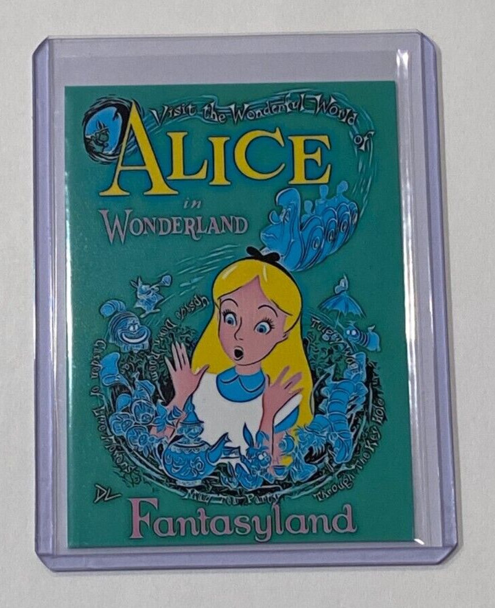 Alice In Wonderland Limited Edition Artist Signed “Disneyland” Trading Card 3/10