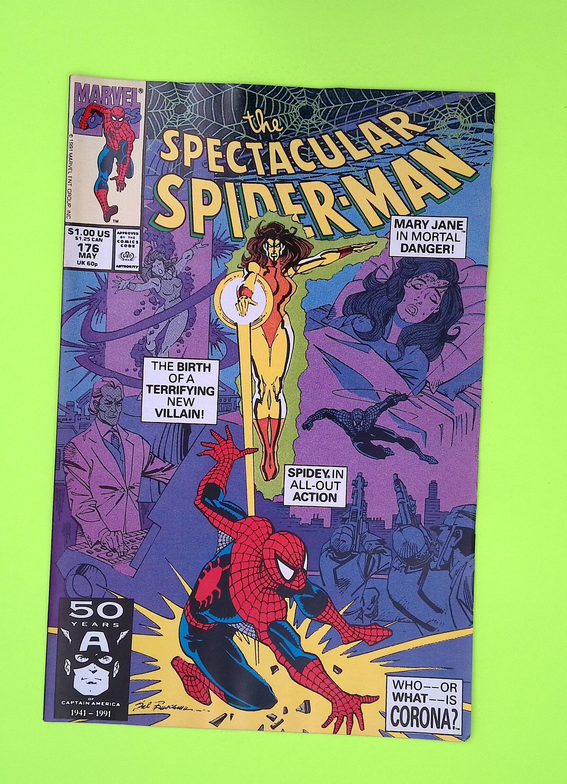 Spectacular Spider-Man #176 Vol. 1 1991 Marvel Comics 1st App HIGH GRADE V89-124