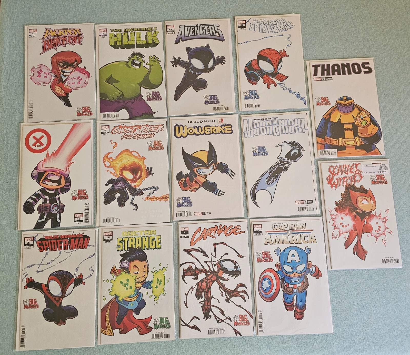SKOTTIE YOUNG BIG MARVELS VARIANT COVERS COMPLETE SET