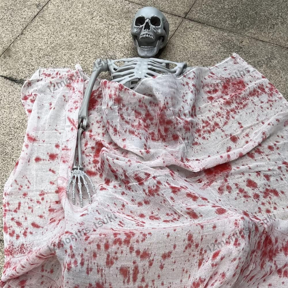 5.4Ft/165cm Halloween Skeleton Full Body Life Size Human Bones w/Movable Joint