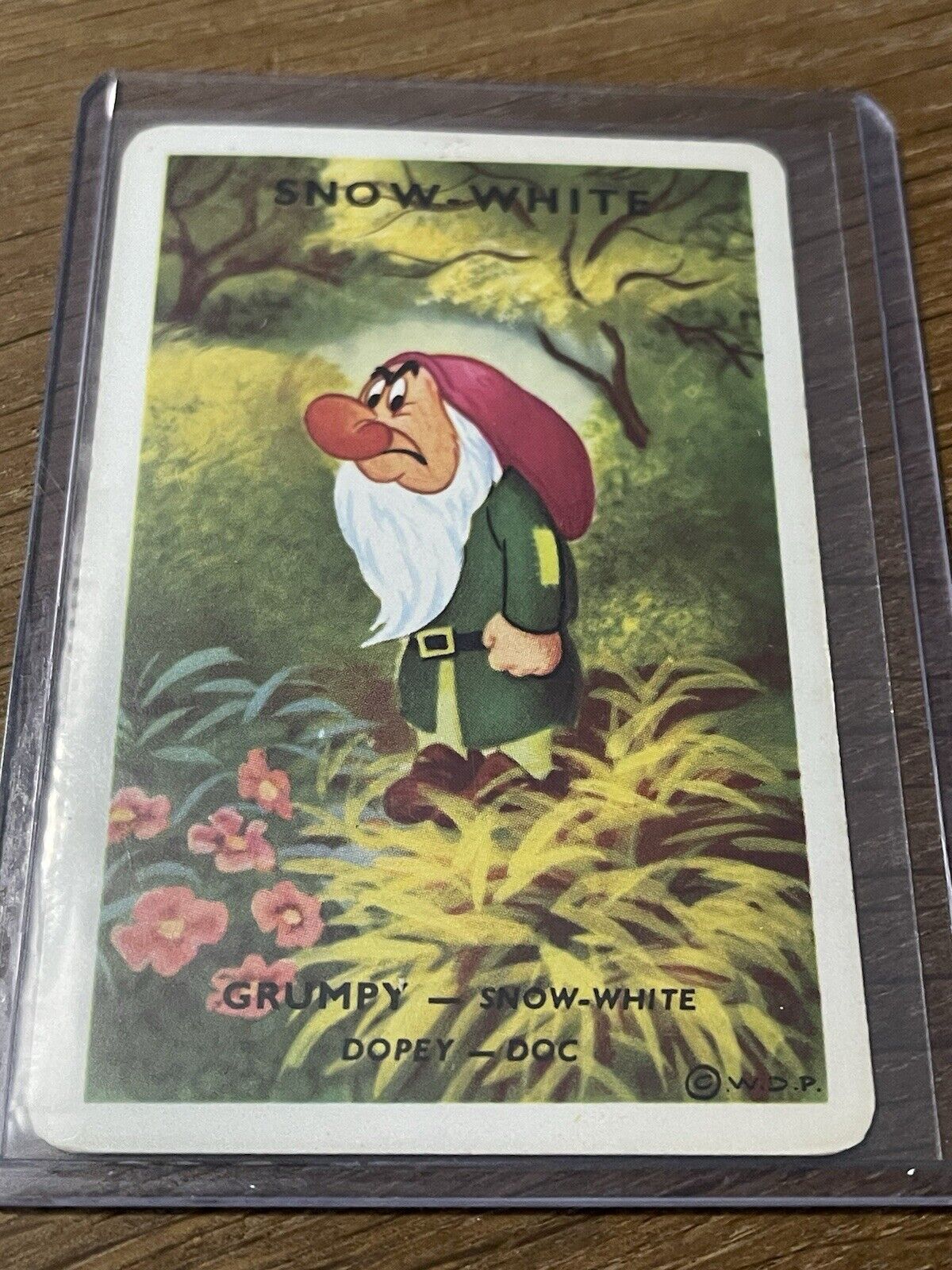 Vintage Rare French Disney 🎥 Card Game Grumpy Snow White Playing Card RARE