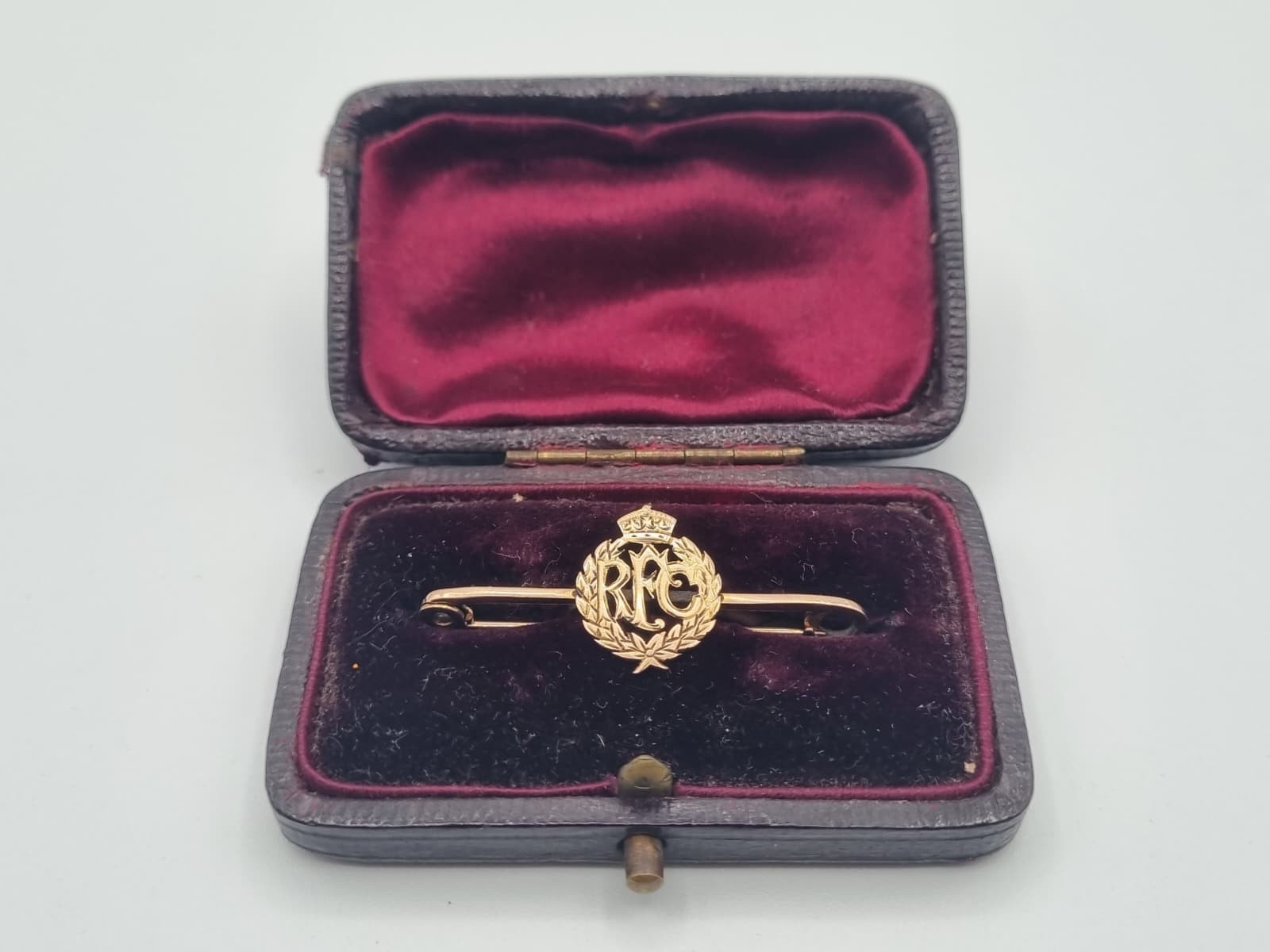 WW1 RFC Royal Flying Corps Sweetheart Brooch 9ct Gold Original Box Pin