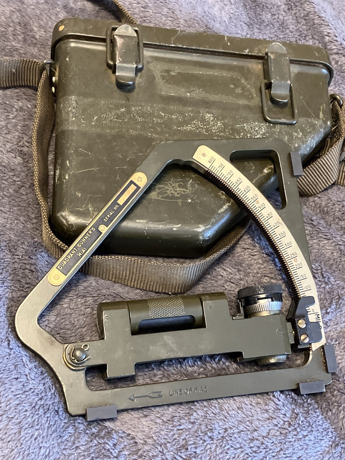 M1A1 Gunners Quadrant Military With M82 Carrying Case