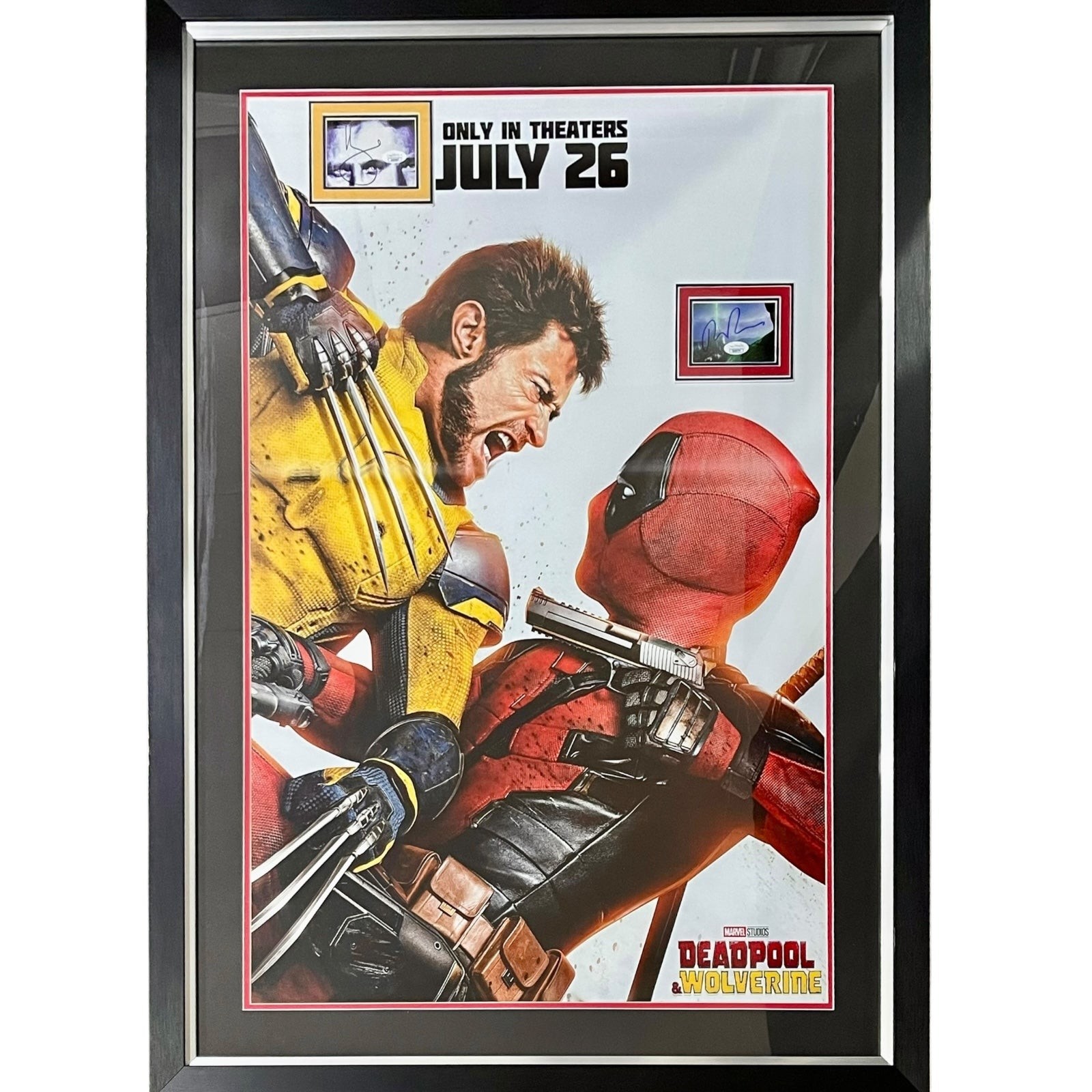 Deadpool And Wolverine Full-Size Movie Poster Deluxe Framed with Ryan Reynolds a