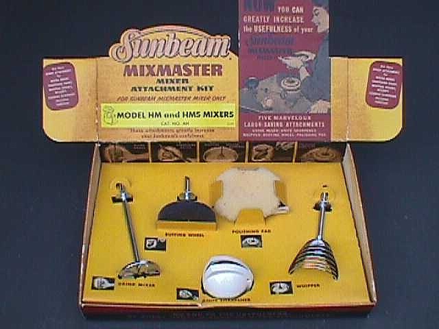 Vintage Sunbeam Mixmaster  Attachments for Model HM & HMS Mixers NIB