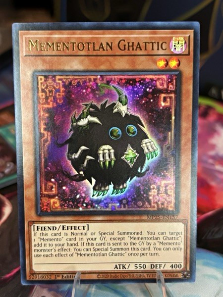 Yu-Gi-Oh Mementotlan Ghattic MP25-EN157 Super Rare Foil 1st EN 550/400