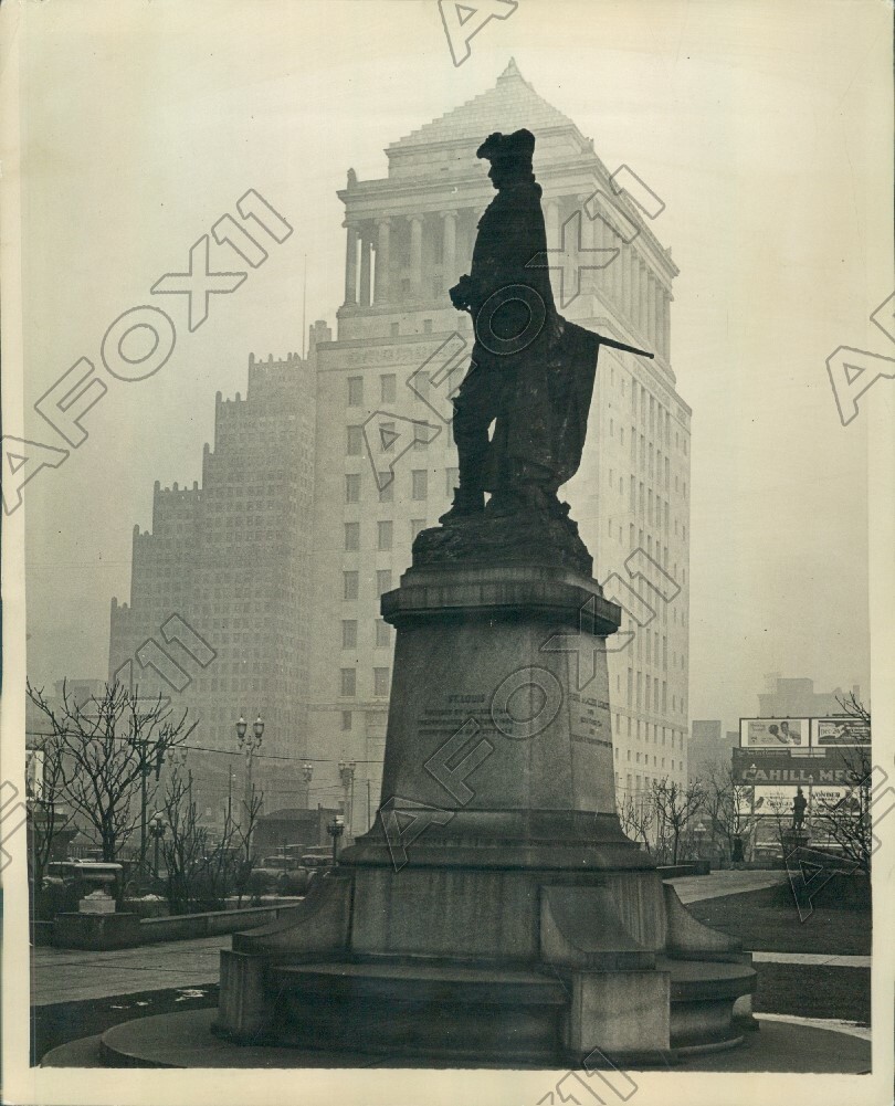 St Louis MO Founder Pierre Laclede Lequeste Statue by Building Press Photo