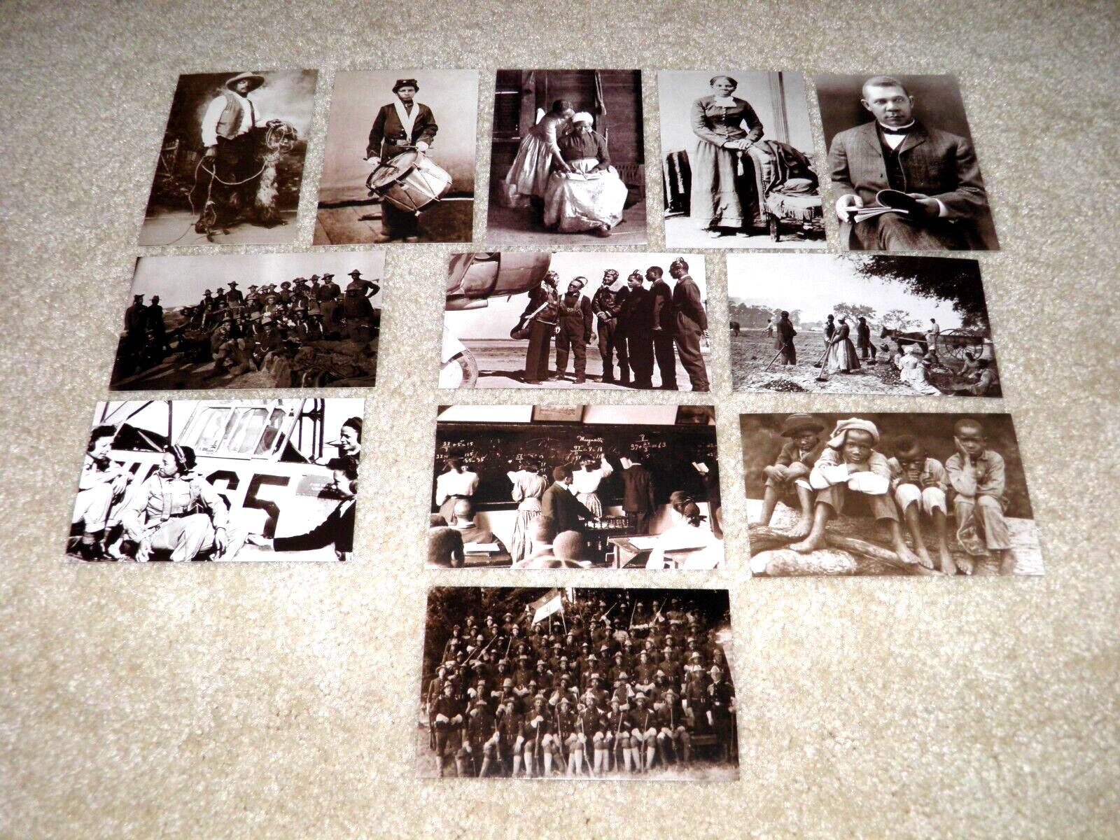 12 Black Americana Historic African American History Postcards - Modern Postcard