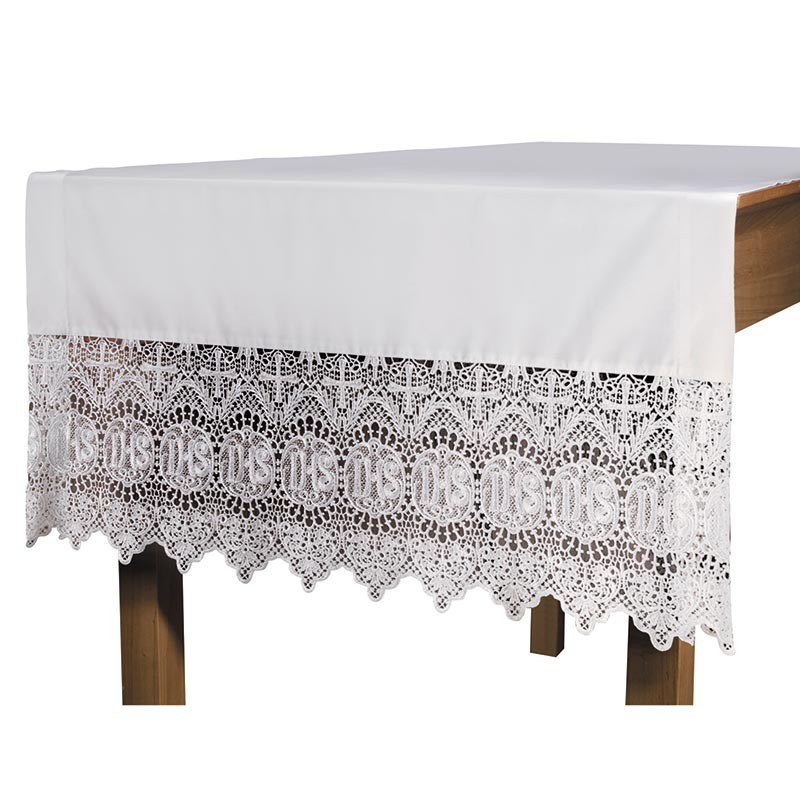 Polyester IHS Lace Design Altar Frontal For Church Decor Great For Every Season