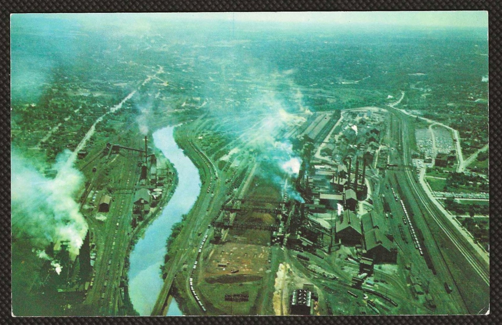 Youngstown OH-Ohio Aerial View Steel Plants Vintage Postcard Unused Youngstown OH-Ohio Aerial View Steel Plants Vintage Postcard Unused