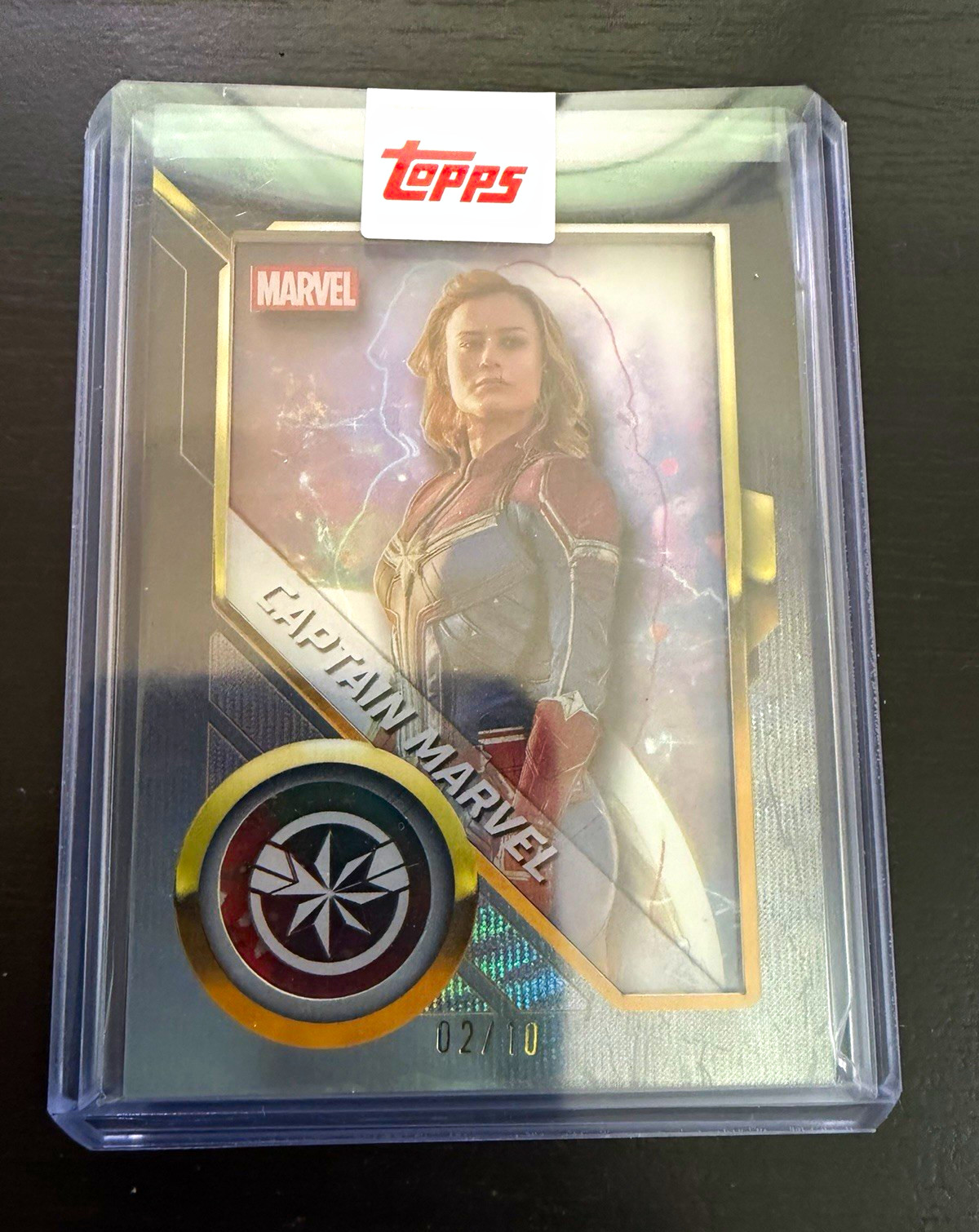 Topps 2025 Marvel Studios Chrome Captain Marvel Avengers Shadowbox AS-14 02/10