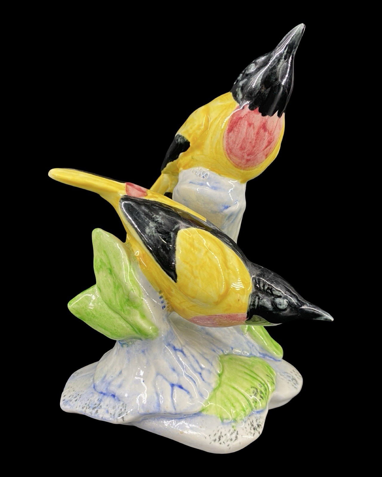 Stangl Pottery #3402 Hand Painted Double Oriole Bird Figurine 6\