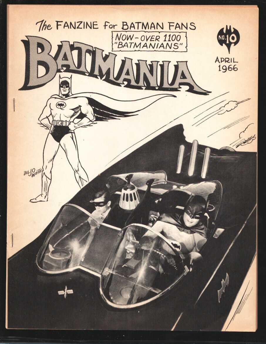 Batmania #10 4/1966-Batman fanzine-info-buy & sell ads-Adam West cover-Biljo ...