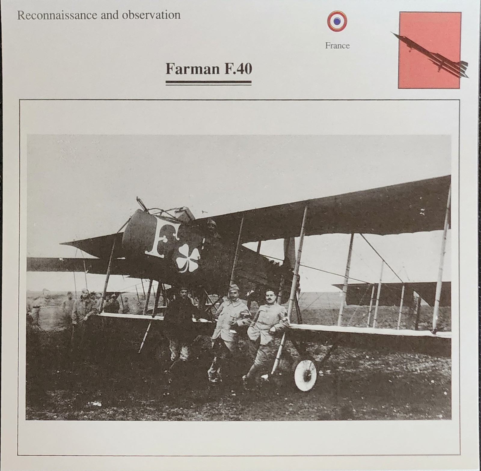 Farman Picture Original Aircraft Aviation Detail Info Collector Card NOS    