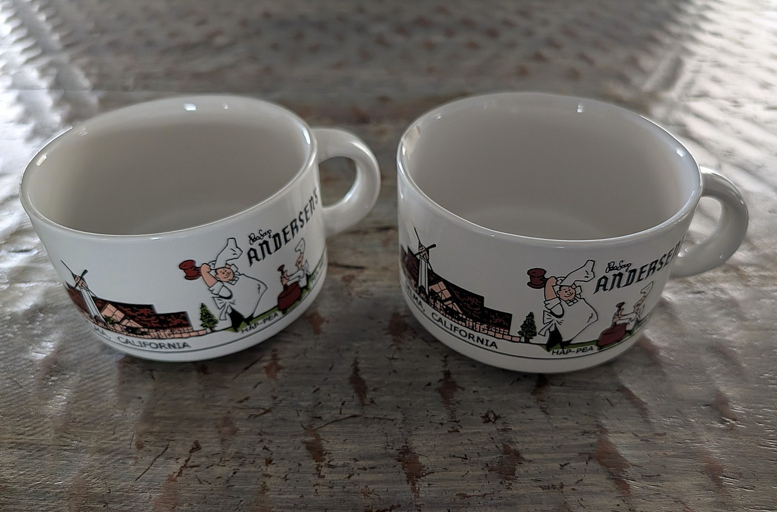 2 - Vintage Pea Soup Andersen\'s Soupbowl Mugs