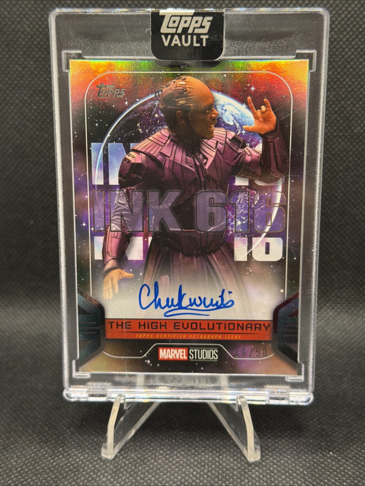 2026 Topps Marvel Vault INK 616 Chukwudi Iwuji High Evolutionary Auto /50