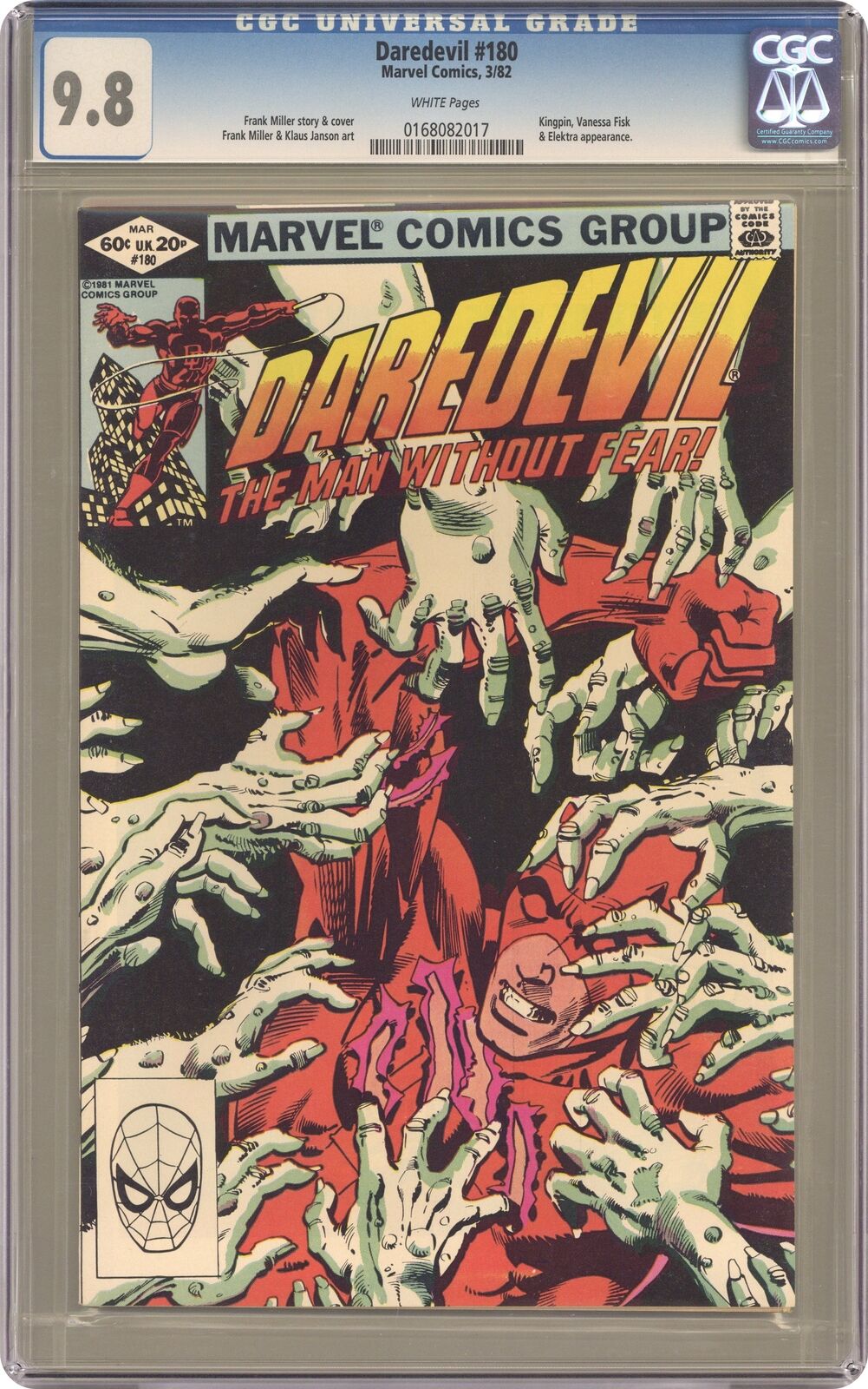 Daredevil #180D CGC 9.8 1982 0168082017