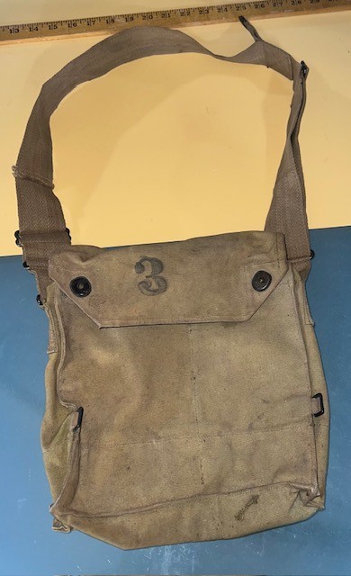 Vintage WW1 US Army Respirator Gas Mask Bag Rare Antique