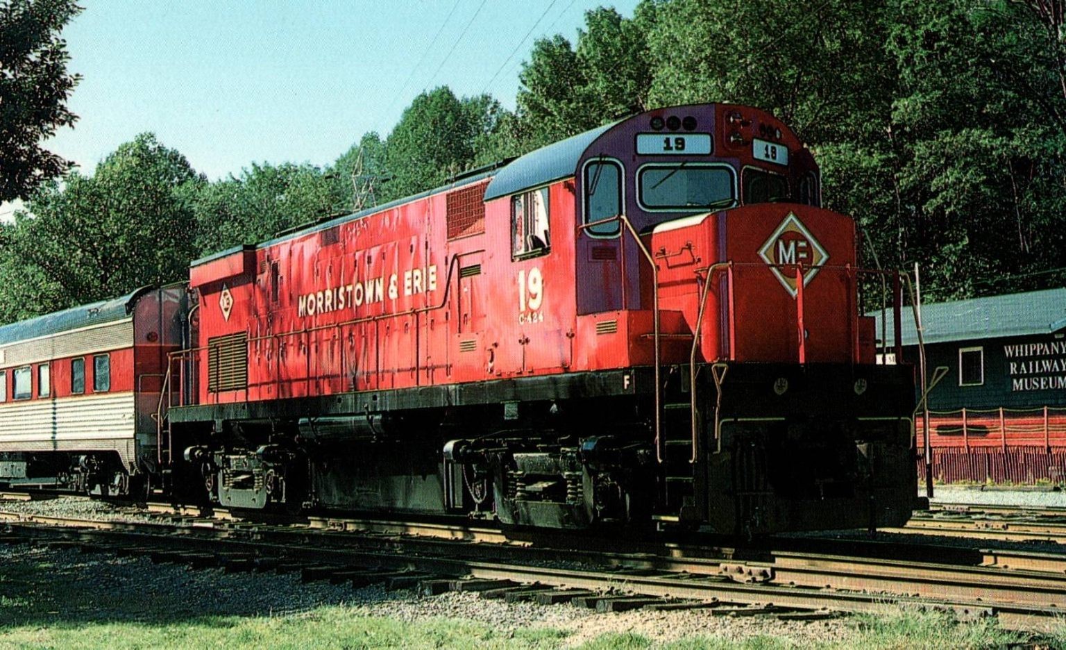Morristown & Erie Railway ALCO Century 424 Locomotive Postcard 1988 Morristown & Erie Railway ALCO Century 424 Locomotive Postcard 1988