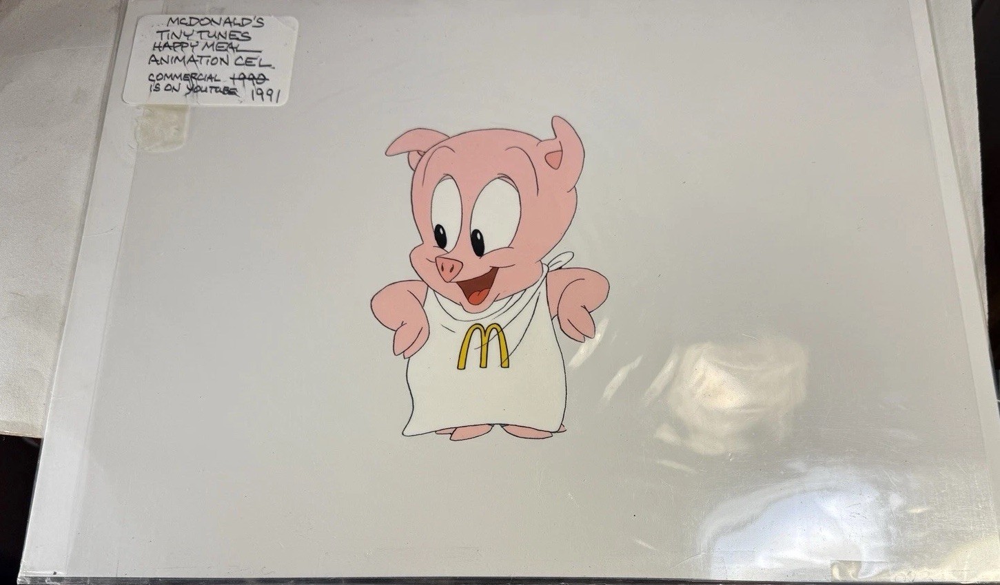 1991 MCDONALD\'S TINY TUNES HAMTON J.  # 4 ANIMATION CEL TELEVISION COMMERCIAL