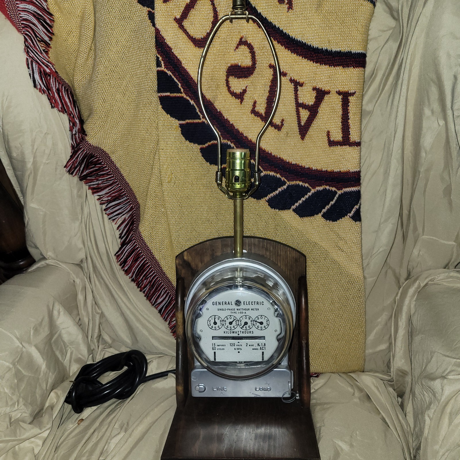 Vintage General Electric Electric Meter Lamp | Working JUNIOR ACHIEVEMENT Label