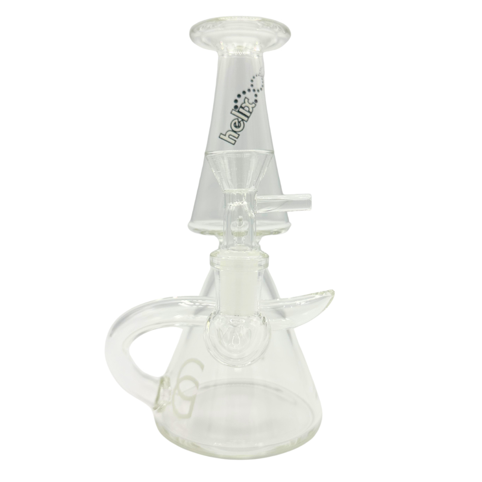 Helix Titan Series Hyperion Premium Glass Water Pipe White Logo