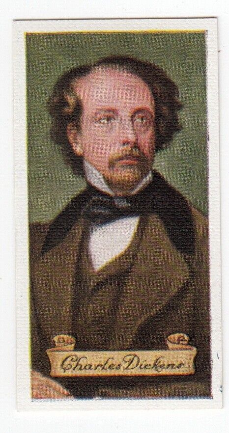 Vintage 1935 Trade Card of CHARLES DICKENS Great Expectations Poets' Corner