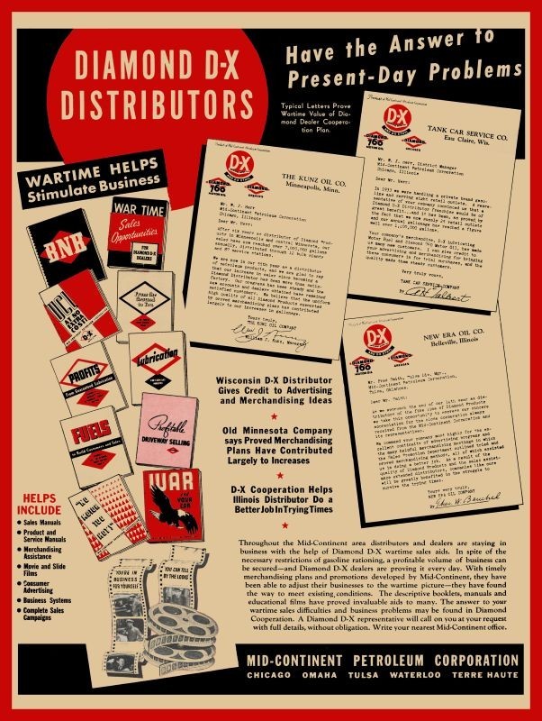 1943 Diamond DX, D-X Gasoline Distributor Theme NEW Metal Sign: 9x12\