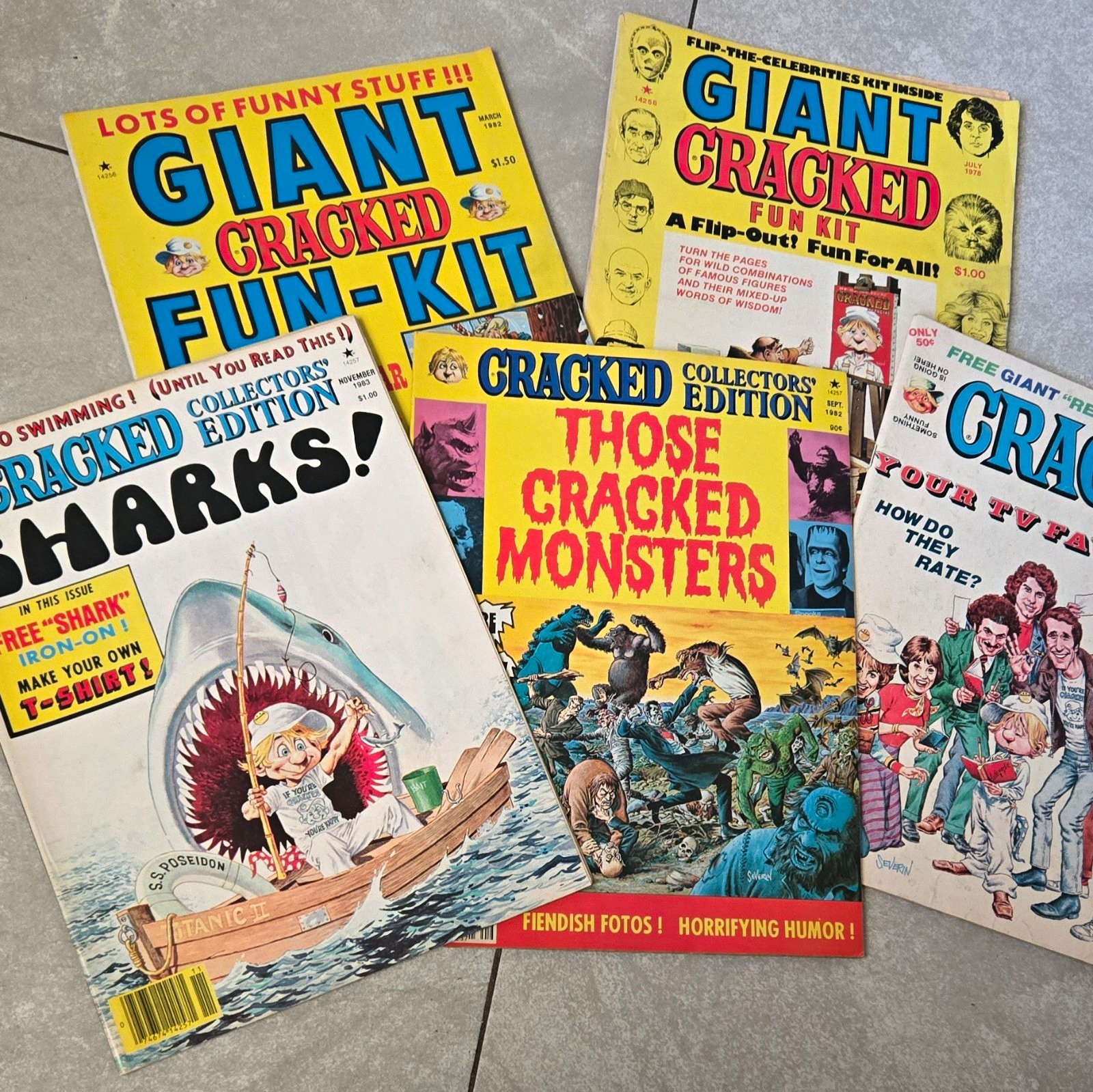 Cracked Magazine Collector\'s 5 Issues Late 70s Early 80s Humor & Satire 5 Mags Cracked Magazine Collector\'s 5 Issues Late 70s Early 80s Humor & Satire 5 Mags