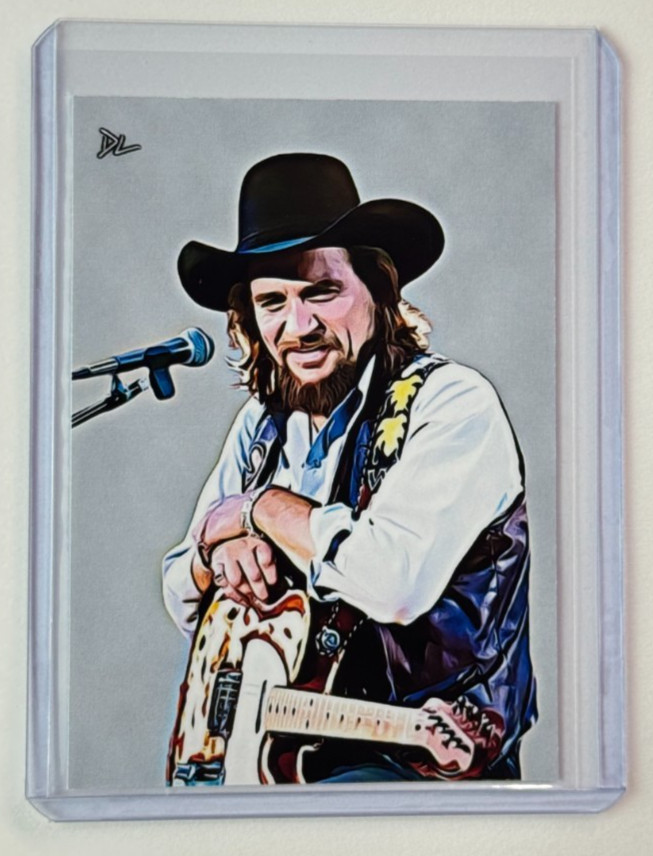 Waylon Jennings Limited Edition Artist Signed “Outlaw Country” Trading Card 4/10