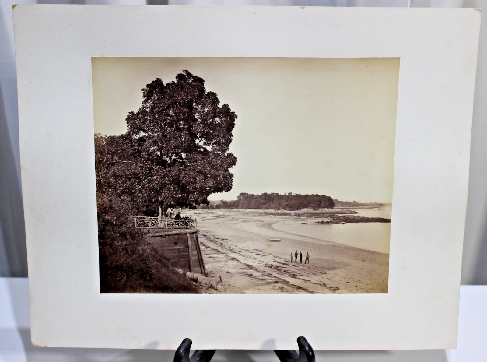 Antique Albumen Print Photo Shoreline Antique Albumen Print Photo Shoreline