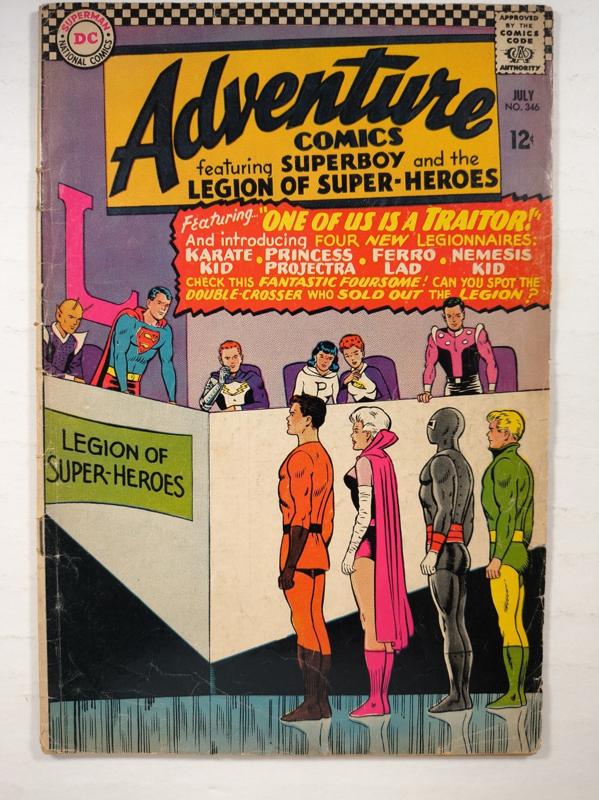 Adventure Comics #346 1966 1st Jim Shooter 1st Karate Kid DC Comics Silver Age