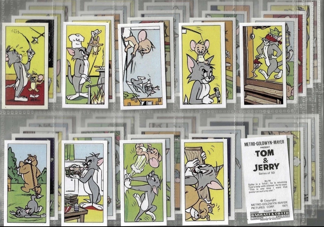 1971 BARRATT & CO. LTD TOM & JERRY Complete set 1-50 1971 BARRATT & CO. LTD TOM & JERRY Complete set 1-50