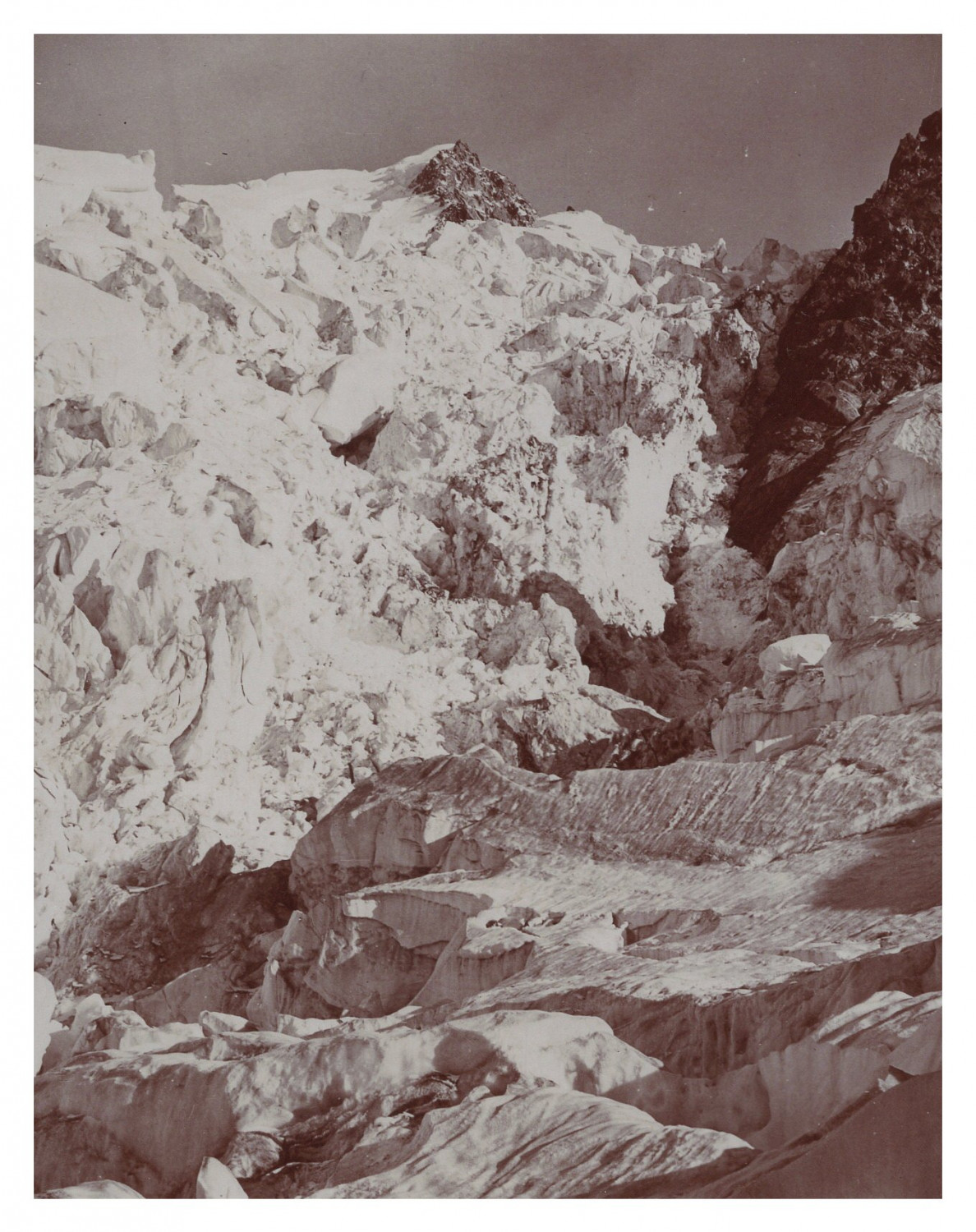 France, Grands Mulets, Aiguille du Midi, Vintage print, circa 1900 Vintage print