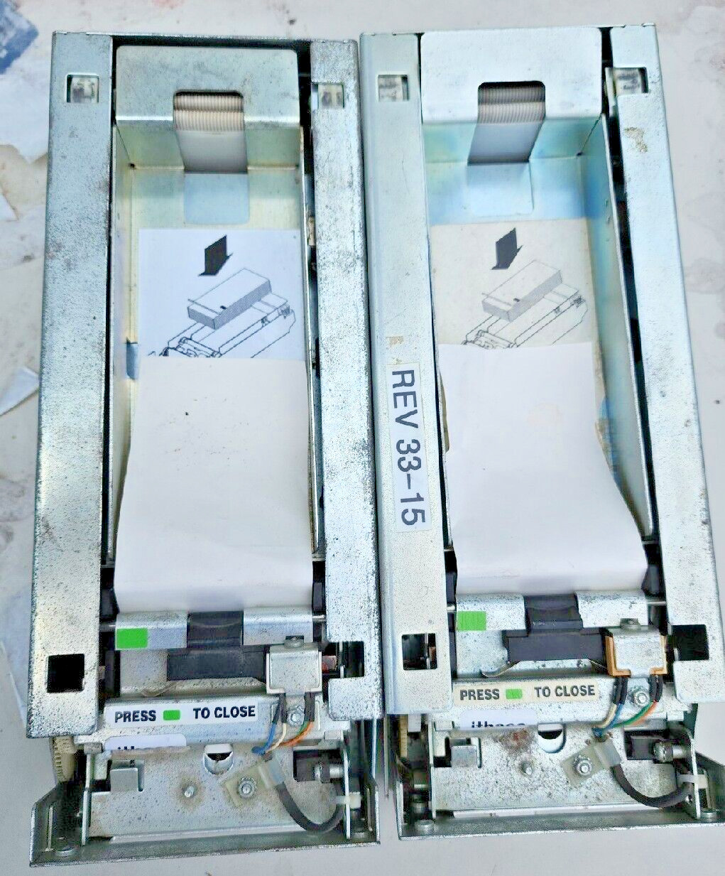 Lot of 2 Ithaca Model 850 Slot Machine Ticket Printer  NETPLEX Untested