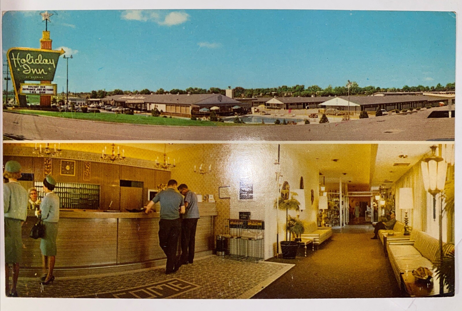 c1950\'s Holiday Inn Hotel St. Louis Missouri MO Dual View Vintage Postcard