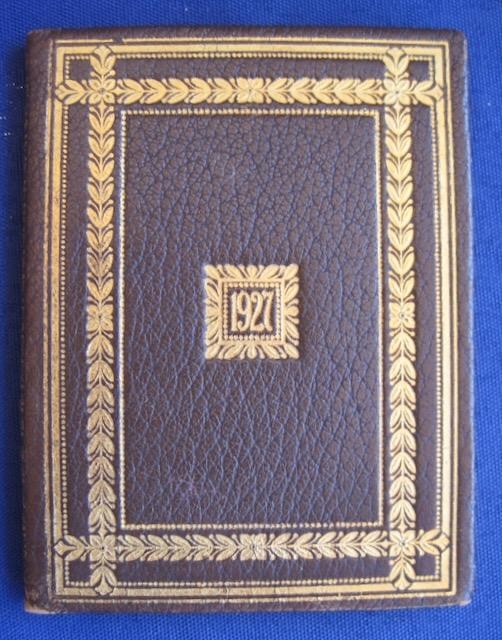 Antique 1927 Tiffany & Co NY Miniature Leather Pocket Calendar Book Notations