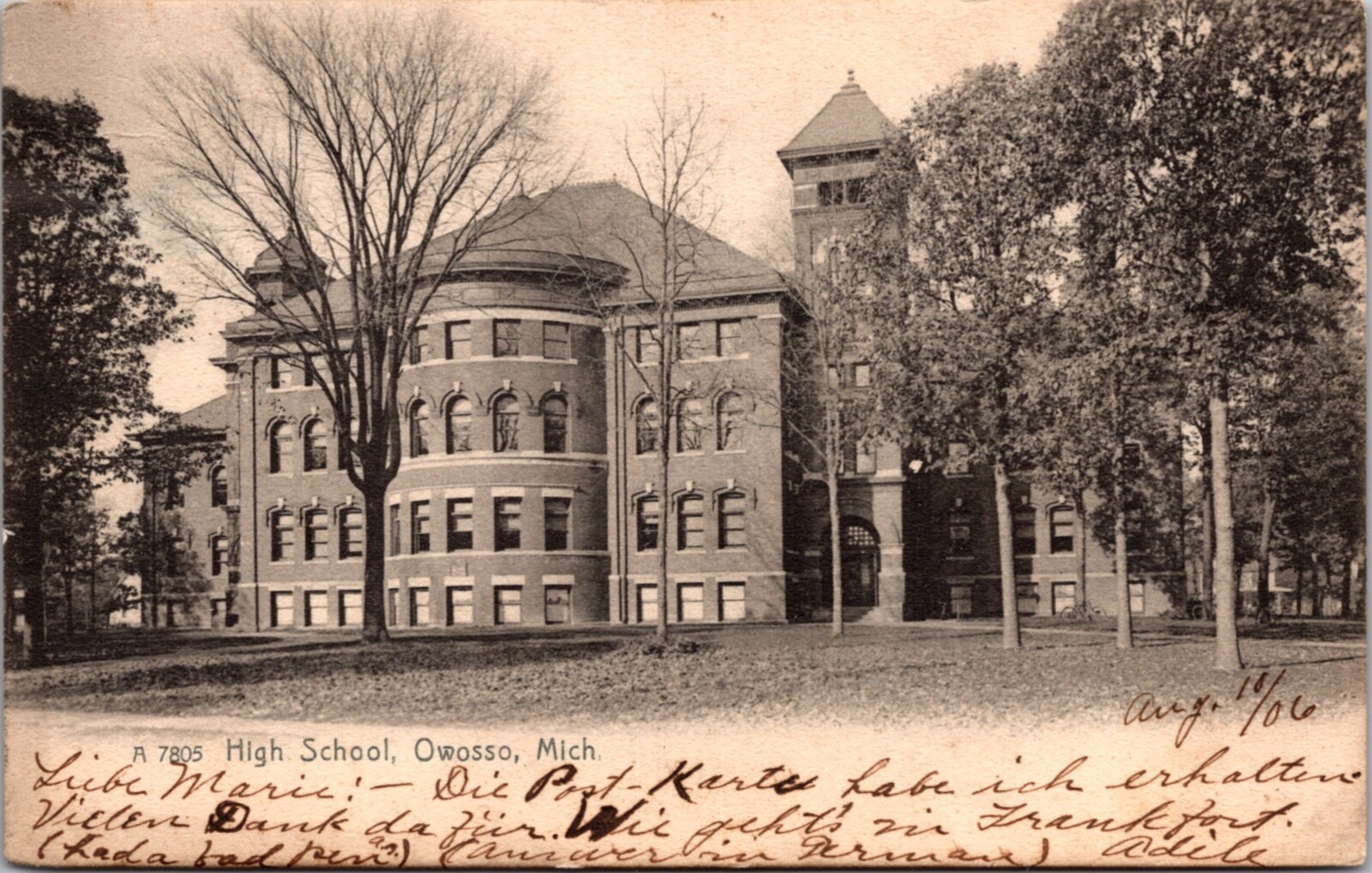 Postcard High School in Owosso, Michigan
