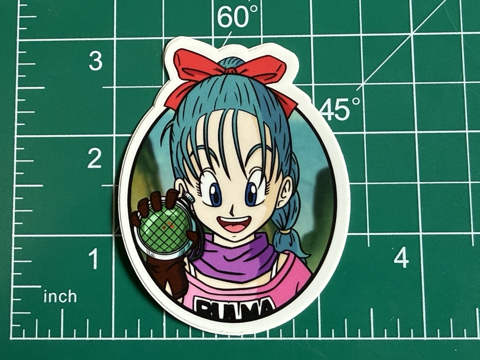 Vintage Anime Inspired Sticker Genius Girl 3in Waterproof Matte Finish