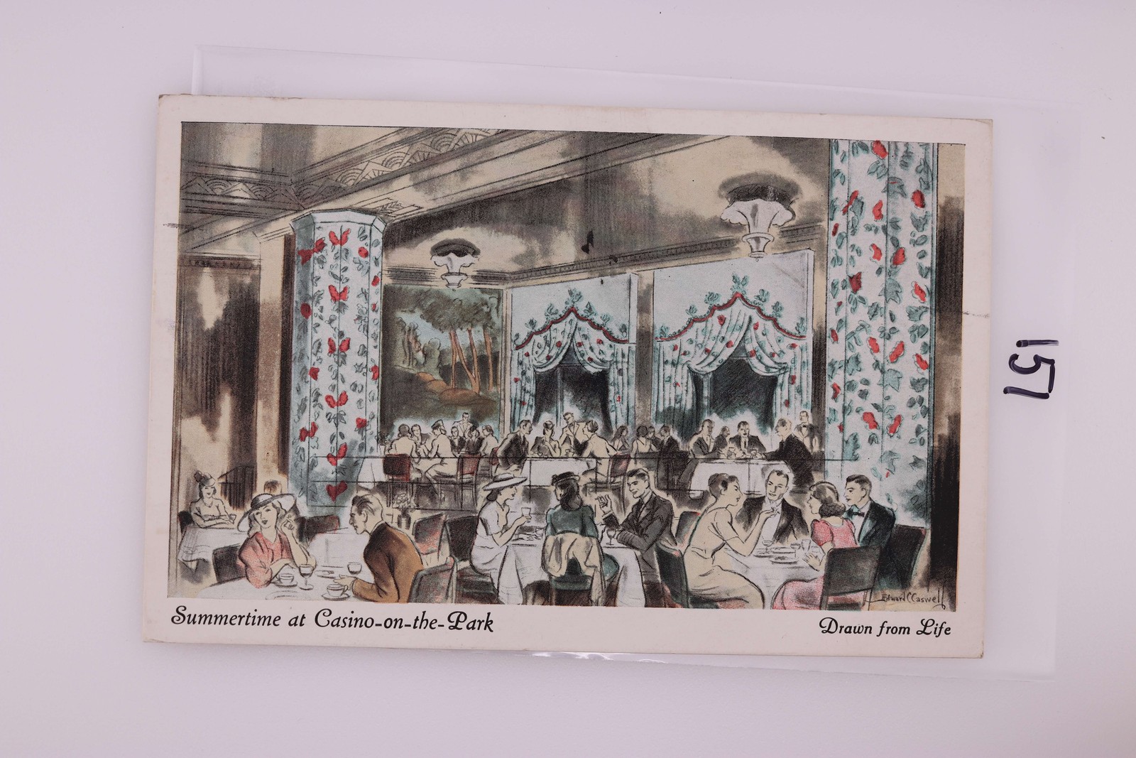 Casino-on-the-Park Essex House NYC 1946 Linen Postcard J. Florian Mitchell