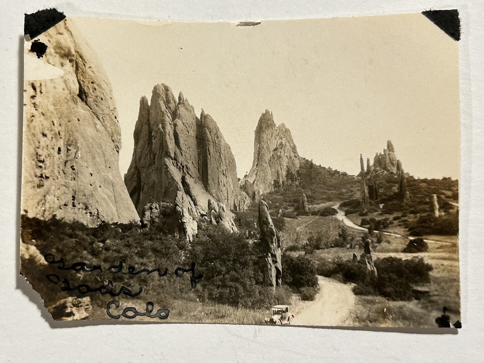 Vintage 1918 Photo Garden Of The Gods in Colorado Springs CO