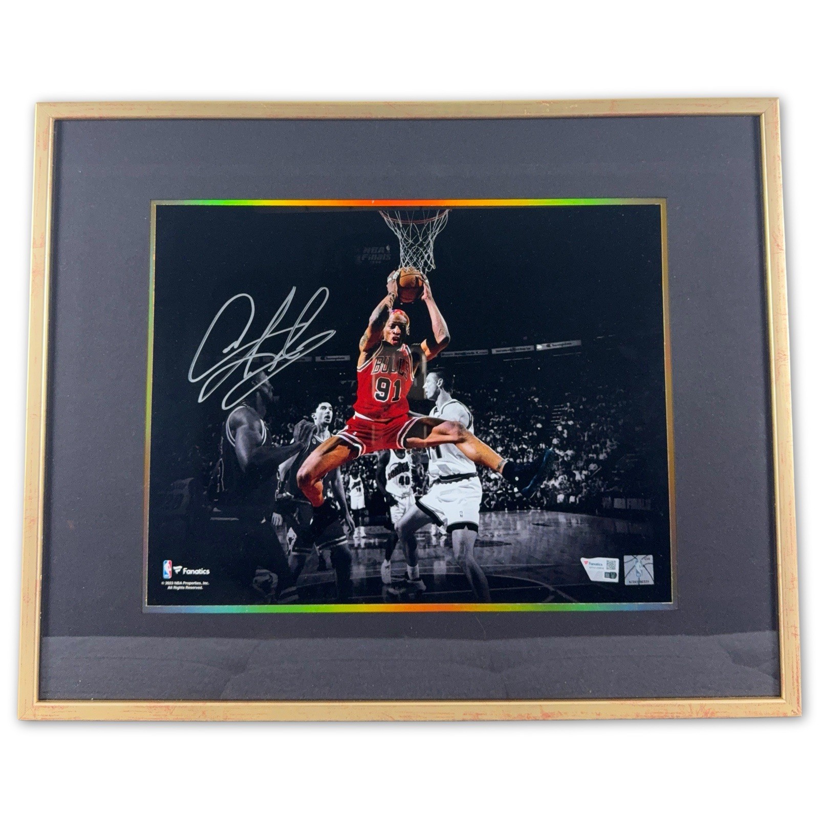 Dennis Rodman Signed & Framed Picture - Authentic Fanatics COA - Bulls Autograph