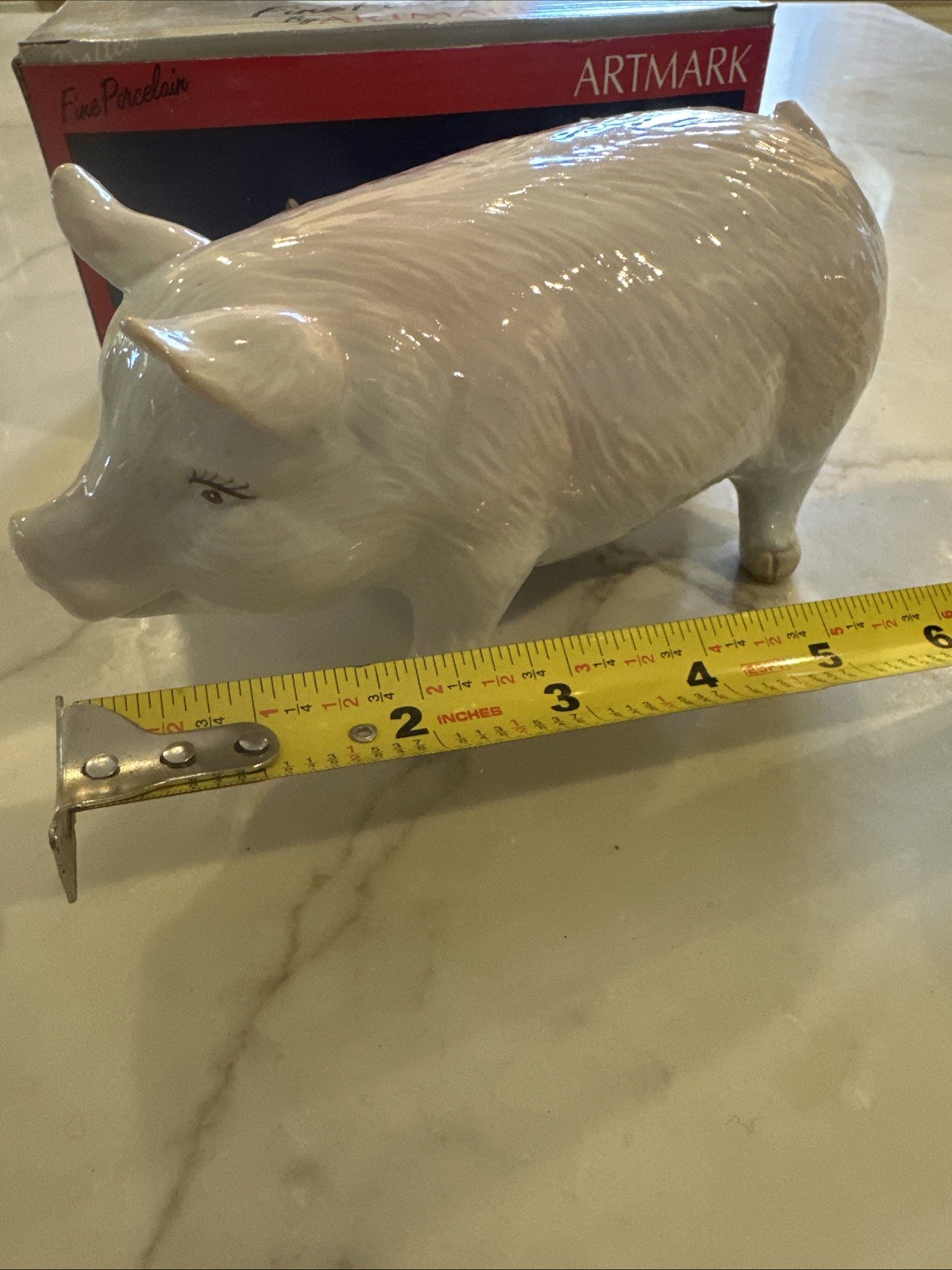 fine porcelain by ARTMARK PIG FIGURINE (MISSING PLUG)