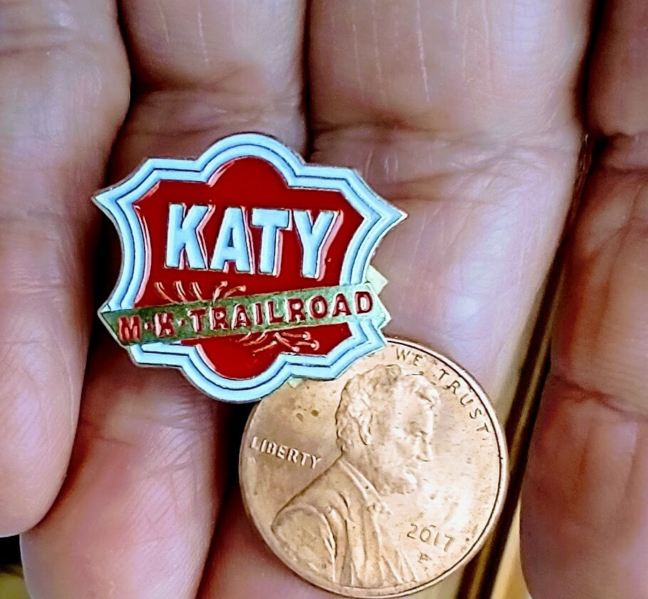 KATY M K railroad Missouri Kansas Texas Trailroad train Hat Pin Tie Tack Lapel KATY M K railroad Missouri Kansas Texas Trailroad train Hat Pin Tie Tack Lapel