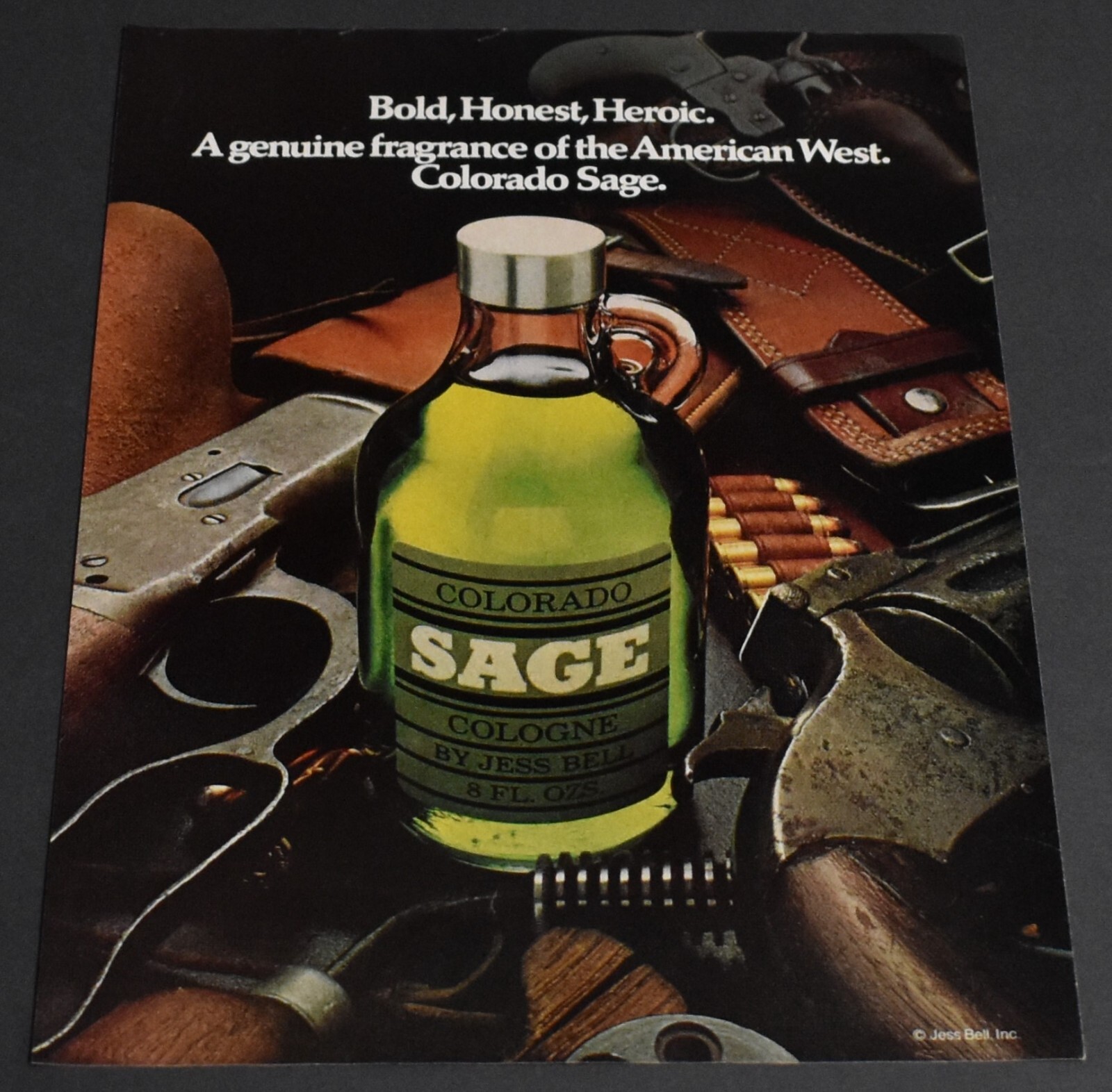 1979 Print Ad Colorado Sage Cologne by Jess Bell American West Bold Honest art