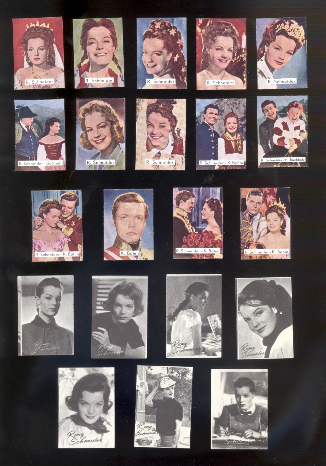 Romy Schneider Matchbox Labels Lot of 21 Sissi Movie Star Vintage Actress