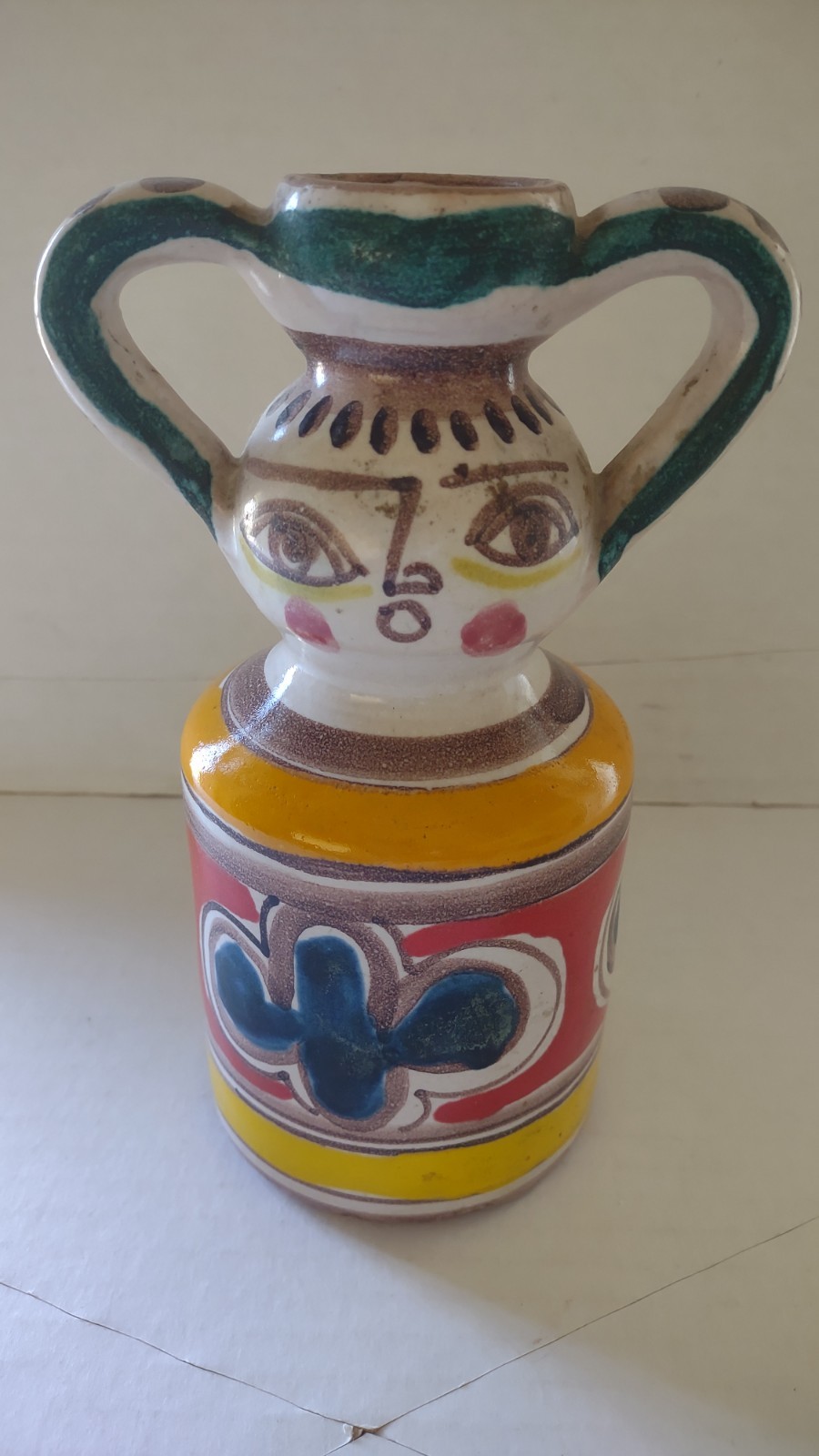 Vintage Italian Desimone Italy 03 Vase Pottery Figurine Folk Art Vintage Italian Desimone Italy 03 Vase Pottery Figurine Folk Art