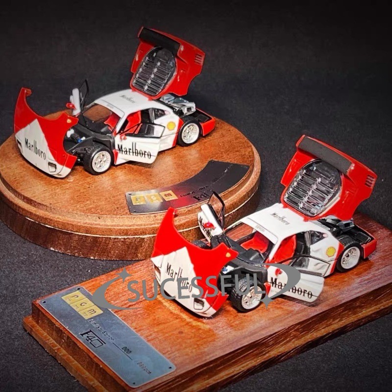 PGM 1/64 Ferrari F40 Full Opening Alloy Diecast Racing Collectible Car Statue